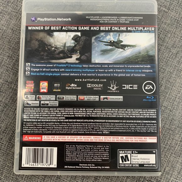 PS3 Battlefield 3 Sony‎ Playstation  3 Multiplayer Action Game - Picture 2 of 8